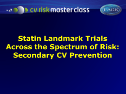 PACE Statin landmark trials - pace