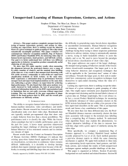 Unsupervised Learning of Human Expressions, Gestures, and Actions