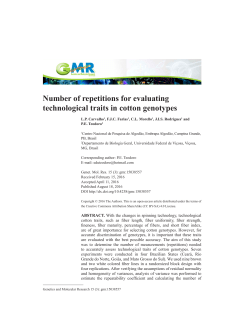 Number of repetitions for evaluating technological traits in cotton