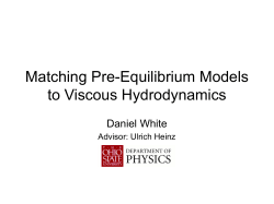 Matching Pre-Equilibrium Models to Viscous Hydrodynamics