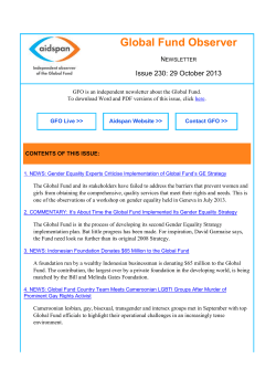 Global Fund Observer