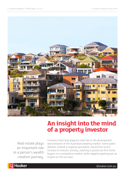 An insight into the mind of a property investor