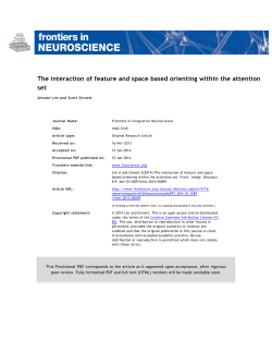 The interaction of feature and space based orienting