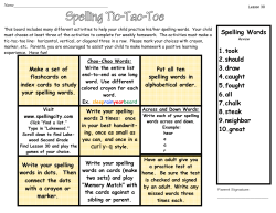 Tic Tac Toe Template