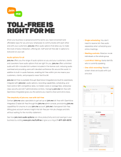 TOLL-FREE IS RIGHT FOR ME