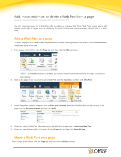 Changing Web Parts on a page