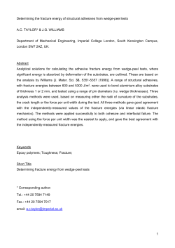 Predicting the wedge-peel performance of structural adhesives