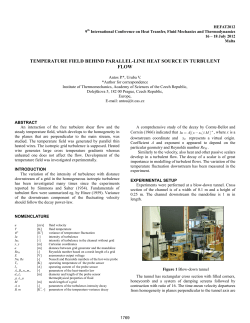 Temperature Field Behind Parallel-line Heat Source in Turbulent Flow