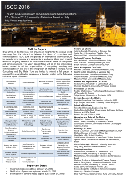 ISCC 2016 - Ahmet Sekercioglu