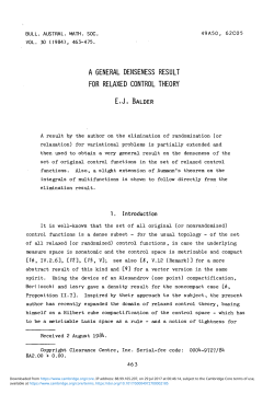 A general denseness result for relaxed control theory
