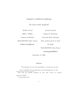 Adaptive multilevel splitting for rare event analysis