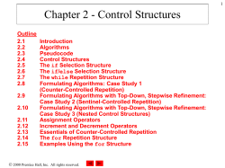 Chapter 2 - Control Structures