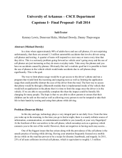 Abstract (Michael Dowdy) - CSCE Capstone