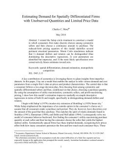 Estimating Demand for Spatially Differentiated Firms with