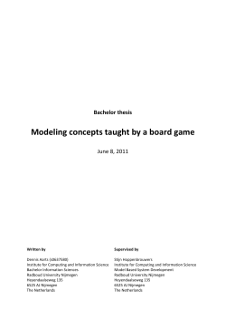 Modeling concepts taught by a board game