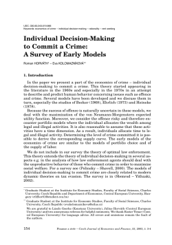 Individual Decision-Making to Commit a Crime