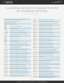 california water fix change in point of diversion petition