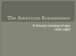 The American Renaissance