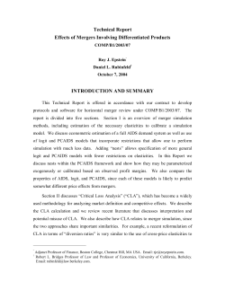 Effects of mergers involving differentiated products