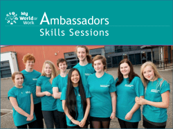 My World of Work Ambassadors optional support slides