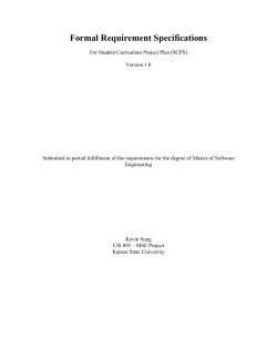 Formal Requirement Specification - People