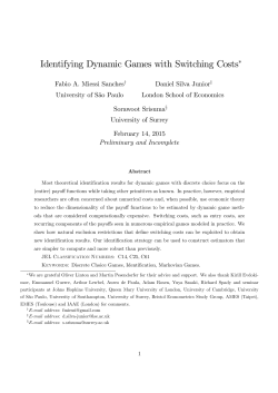 Identifying Dynamic Games with Switching Costs