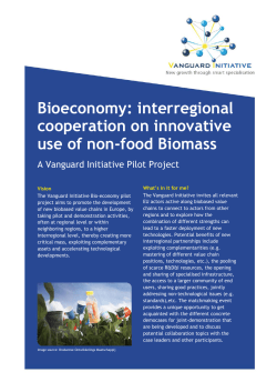 Bioeconomy - Vanguard Initiative