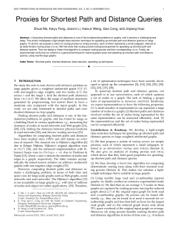 Proxies for Shortest Path and Distance Queries