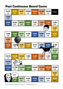 Past Continuous Board Game