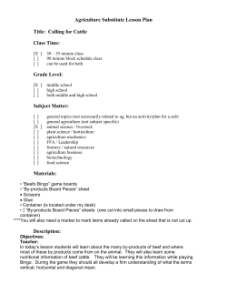 Agriculture Substitute Lesson Plan