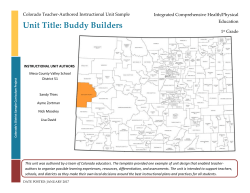 Instructional Unit Authors - Colorado Department of Education