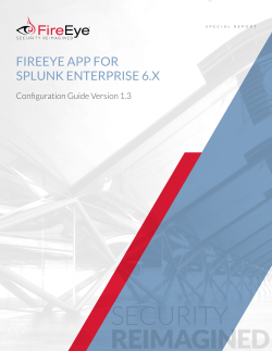 FIREEYE APP FOR SPLUNK ENTERPRISE 6.X: Configuration