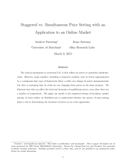 Staggered vs. Simultaneous Price Setting with an