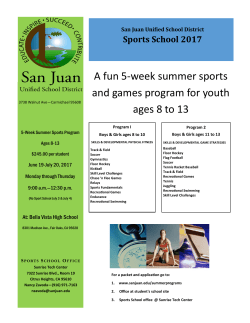 A fun 5-week summer sports and games program for youth ages 8 to