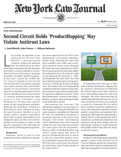 Second Circuit Holds `ProductHopping` May