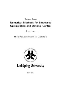 Numerical Methods for Embedded Optimization and Optimal Control