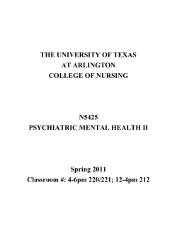complete clinical syllabus - The University of Texas at Arlington