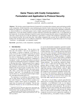 Game Theory with Costly Computation