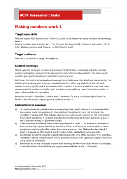 Making numbers work 1 - Precision Consultancy