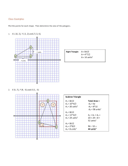 Class Examples Plot the points for each shape. Then determine the