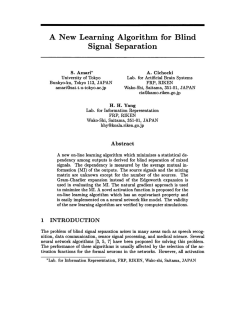 A New Learning Algorithm for Blind Signal Separation