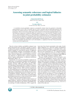 Assessing semantic coherence and logical fallacies in joint