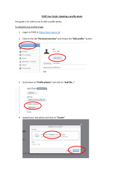 PURE User Guide: Updating a profile photo This