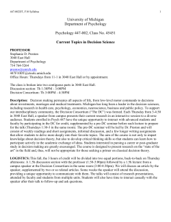 447F10DT_syllabus - University of Michigan