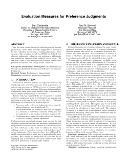 Evaluation Measures for Preference Judgments