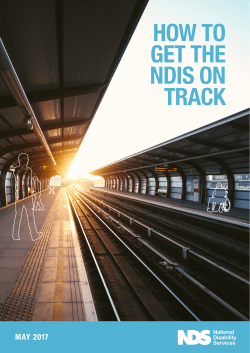HOW TO GET THE NDIS ON TRACK