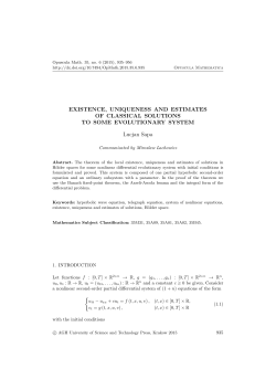 Existence, uniqueness and estimates of classical solutions to some