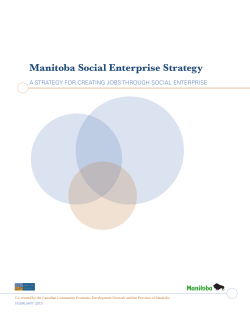 Manitoba Social Enterprise Strategy
