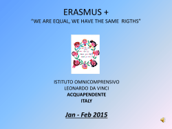 erasmus + &ldquo;we are equal, we have the same rigths&rdquo;
