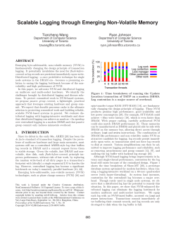 Scalable Logging through Emerging Non-Volatile Memory